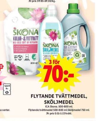 ICA Maxi Skona tvättmedel flytande erbjuda