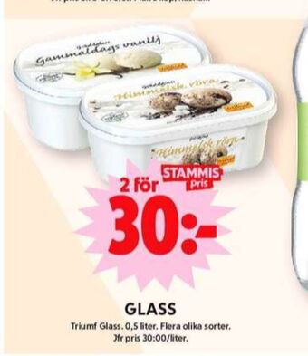 ICA Maxi Triumf gräddglass erbjuda