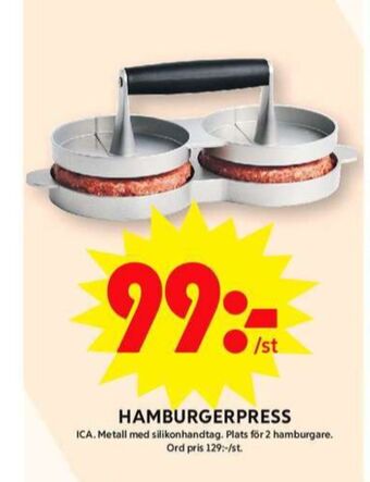 ICA Maxi Ica hamburgerpress erbjuda