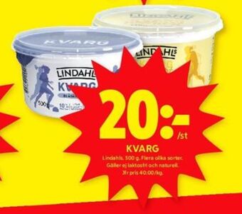 ICA Kvantum Lindahls kvarg erbjuda