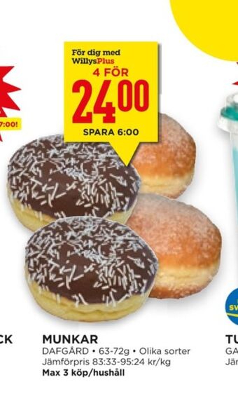 Willys Hemma Dafgårds butiksbakat kaffebröd erbjuda