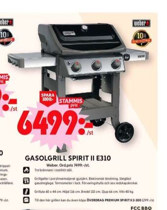 ICA Maxi Weber gasolgrill erbjuda