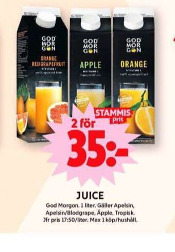ICA Maxi God morgon juice erbjuda