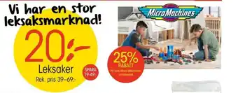 EKO Leksaker Micro Machines erbjuda