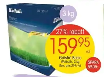 EKO Weibulls Gräsfrö Basic 3kg erbjuda