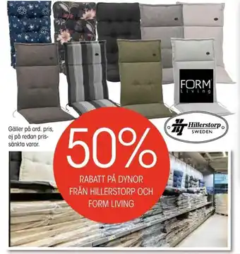 50% Rabatt På Dynor Från Hillerstorp Och Form Living