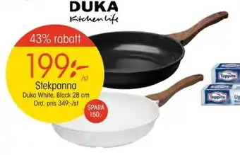 Duka White, Black Stekpanna 28cm