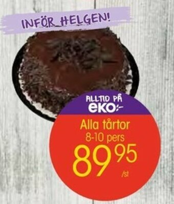 EKO Alla tårtor 8-10 pers erbjuda