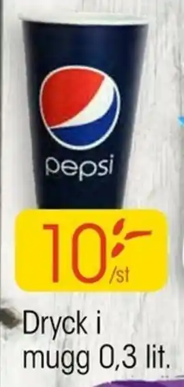 Pepsi Dryck i mugg 0,3lt.