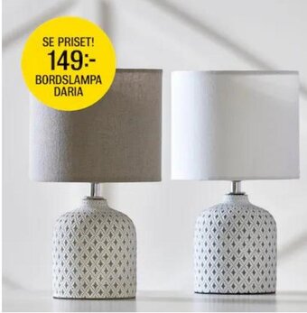 Mio BORDSLAMPA DARIA erbjuda