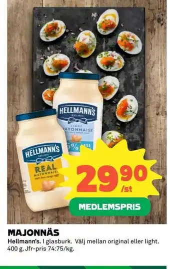 Coop MAJONNÄS HELLMANN'S erbjuda