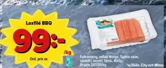 Östenssons Falkenberg Laxfilé BBQ 400g erbjuda