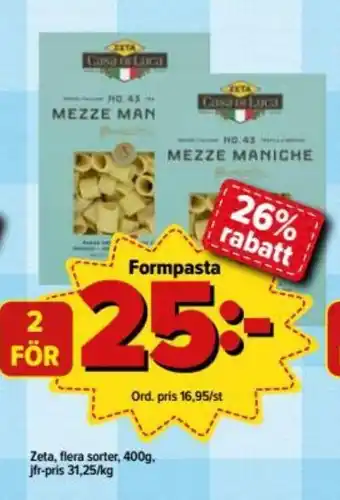Östenssons Zeta Formpasta 400g erbjuda