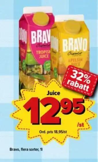 Östenssons Bravo Juice 1L erbjuda