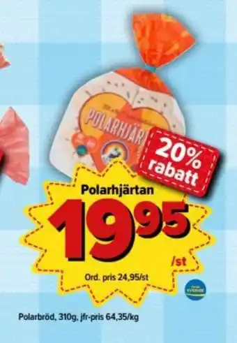 Polarbröd Polarhjärtan 310g