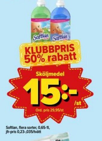 Östenssons Softlan Sköljmedel 0,65-1l erbjuda