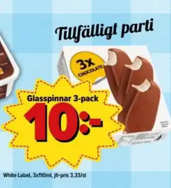 White Label Glasspinnar 3-pack 110ml