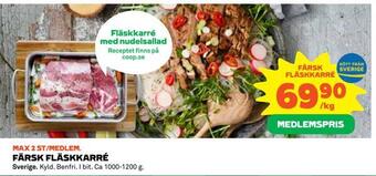 Coop Daglivs Färsk fläskkarré erbjuda