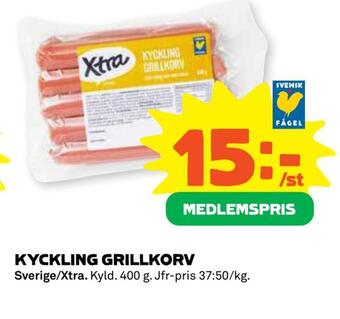 Coop Daglivs Kyckling grillkorv erbjuda