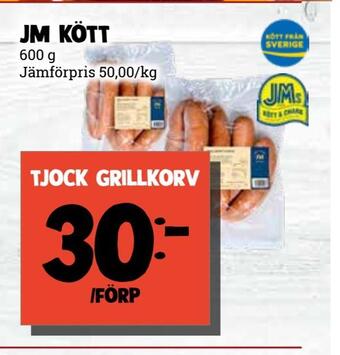 MatArket Tjock grillkorv erbjuda