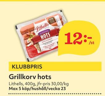 Hemköp Grillkorv hots erbjuda