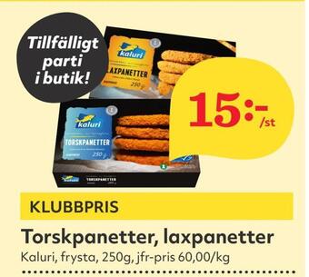 Hemköp Torskpanetter, laxpanetter erbjuda