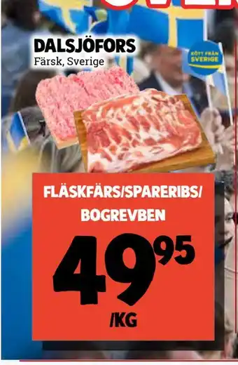 MatArket Fläskfärs/spareribs/ bogrevben erbjuda