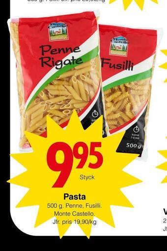 Matöppet Pasta erbjuda