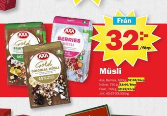 Pekås Müsli erbjuda