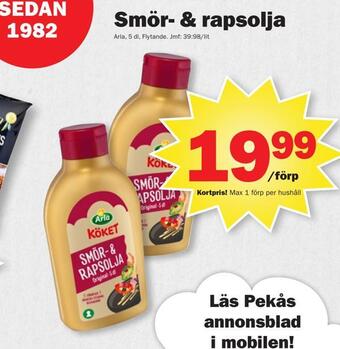 Pekås Smör- & rapsolja erbjuda