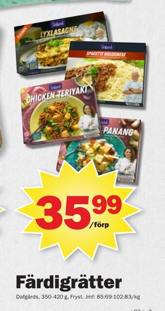 Pekås Färdigrätter erbjuda