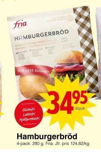 Matöppet Hamburgerbröd erbjuda