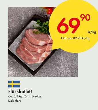 Snabbgross Fläskkotlett erbjuda