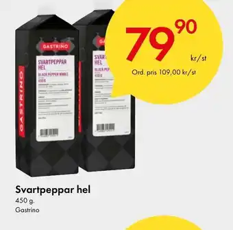 Snabbgross Svartpeppar hel 450 g. Gastrino erbjuda