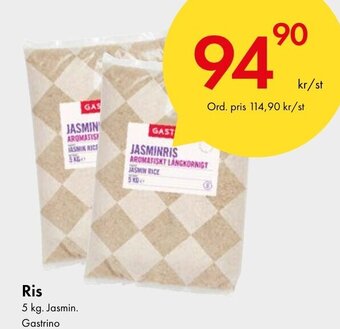Snabbgross Ris 5 kg. Jasmin. Gastrino erbjuda