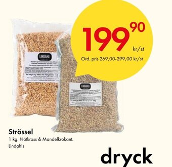 Snabbgross Strössel 1 kg. Nötkross & Mandelkrokant. Lindahls erbjuda