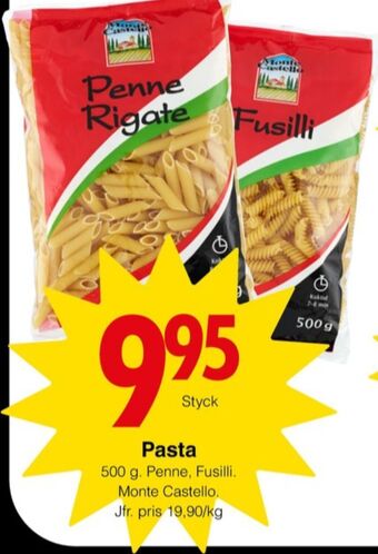 Matöppet Monte castello pasta sorterad erbjuda