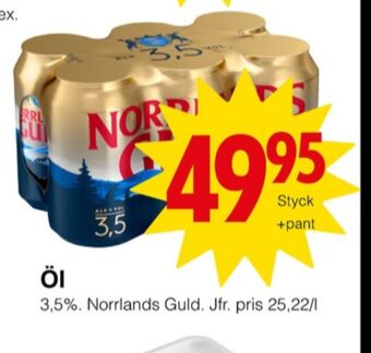 Matöppet Guld öl erbjuda