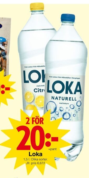 Matöppet Citron mineralvatten erbjuda