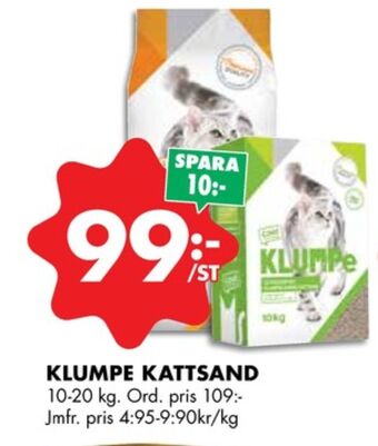 ÖoB Klumpe kattsand erbjuda