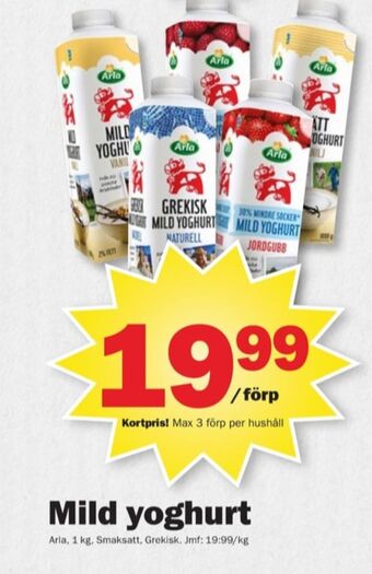 Pekås Arla yoghurt erbjuda