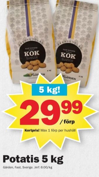 Pekås Gården potatis erbjuda