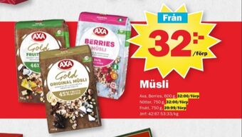 Pekås Gold fruit müsli erbjuda