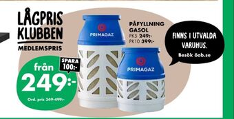 ÖoB Primagaz gas erbjuda