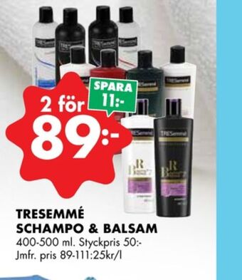 ÖoB Tresemmé balsam erbjuda