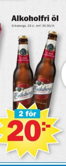 Pekås Eriksberg öl erbjuda