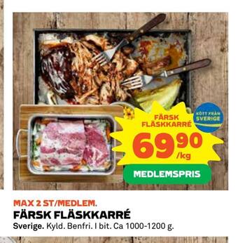 Coop Konsum Färsk fläskkarré erbjuda