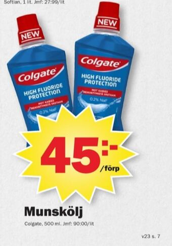 Pekås Colgate munskölj erbjuda