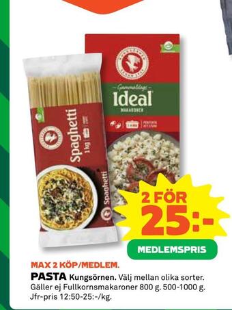 Coop Konsum Pasta erbjuda