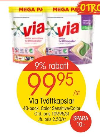 EKO Via tvättkapslar erbjuda